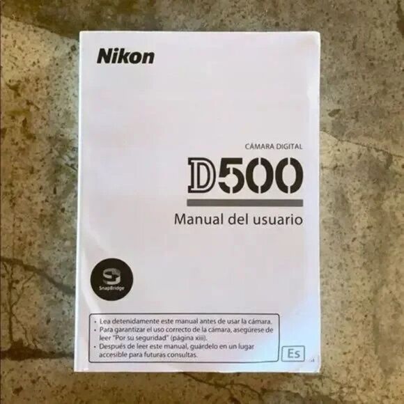 Nikon D500 owner’s manual - Spanish Version - Picture 1 of 3